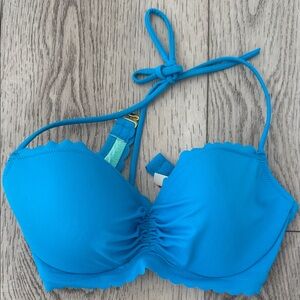 Victoria's Secret Turquoise Scallop-Edge Bikini Top